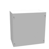 10106-SC1-NK - 10X6X10 Screw Cover Type 1 Ul Listed Steel No Knockouts Ansi 61 Gray Cover With Teardrop Slots Mounting Holes In Back